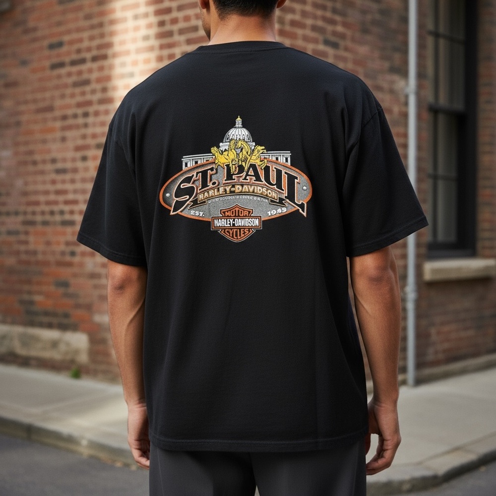 Harley-Davidson Charcoal Tee with Classic Logo - Picture 2 of 7